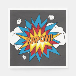 Modernes Comic Buch KAPOW Pop Kunst Serviette