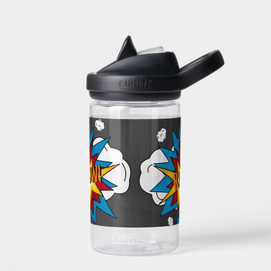 Modernes Comic Buch KAPOW Pop Kunst Trinkflasche (Links)