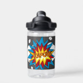 Modernes Comic Buch KAPOW Pop Kunst Trinkflasche (Rückseite)