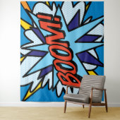 Modernes Comic Buch Pop Art BOOM Tapisserie Wandteppich (Beispiel)