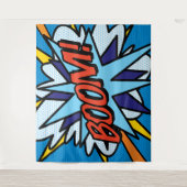 Modernes Comic Buch Pop Art BOOM Tapisserie Wandteppich (Vorderseite)