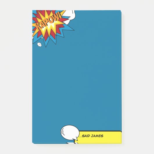 Modernes Comic Buch Pop Kunst Sprechblase Post-it Klebezettel (Vorderseite)