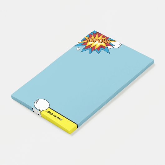 Modernes Comic Buch Pop Kunst Sprechblase Post-it Klebezettel (angewinkelt)