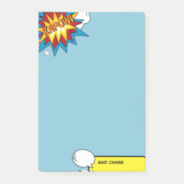 Modernes Comic Buch Pop Kunst Sprechblase Post-it Klebezettel