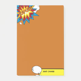 Modernes Comic Buch Pop Kunst Sprechblase Post-it Klebezettel