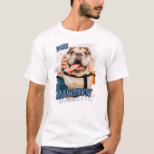 Modernes Comic Einfaches Cooles Grunge Custom Pet T-Shirt (Vorderseite)