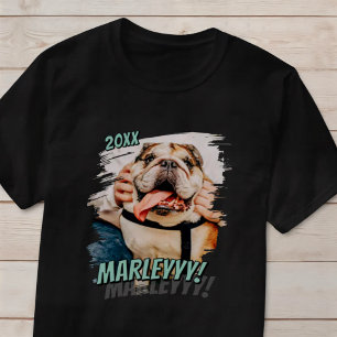 Modernes Comic Einfaches Cooles Grunge Custom Pet  T-Shirt