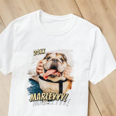 Modernes Comic Einfaches Cooles Grunge Custom Pet  T-Shirt