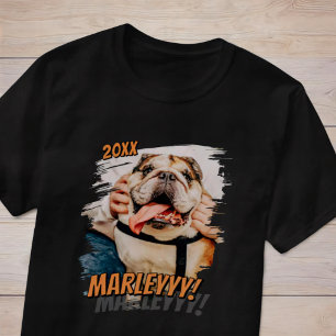 Modernes Comic Einfaches Cooles Grunge Custom Pet  T-Shirt