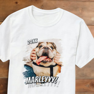 Modernes Comic Einfaches Cooles Grunge Custom Pet  T-Shirt