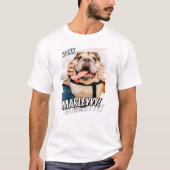Modernes Comic Einfaches Cooles Grunge Custom Pet T-Shirt (Vorderseite)