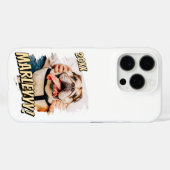 Modernes Comic Einfaches Grunge Custom Pet Foto Case-Mate iPhone Hülle (Rückseite (Horizontal))