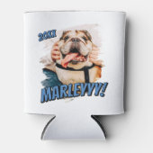 Modernes Comic Einfaches Grunge Custom Pet Foto Dosenkühler (Vorderseite)