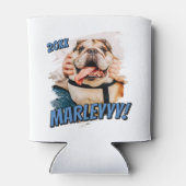 Modernes Comic Einfaches Grunge Custom Pet Foto Dosenkühler (Rückseite)