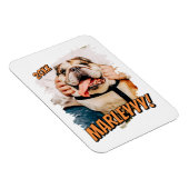 Modernes Comic Einfaches Grunge Custom Pet Foto Magnet (Rechte Seite)