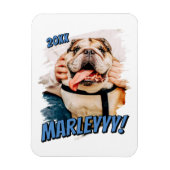 Modernes Comic Einfaches Grunge Custom Pet Foto Magnet (Vertikal)