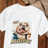 Modernes Comic Einfaches Grunge Custom Pet Foto T-Shirt