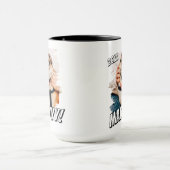 Modernes Comic Einfaches Grunge Custom Pet Foto Tasse (Zentrum)