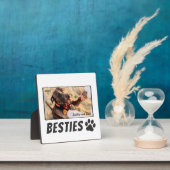 Modernes Comic Pet Paw Bestie BESTE FREUNDIN Foto Fotoplatte (InSitu)