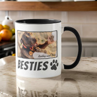 Modernes Comic Pet Paw Bestie BESTE FREUNDIN Foto