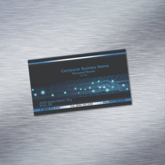 Modernes Computer-Geschäft Magnetische Visitenkarte (Beispiel)