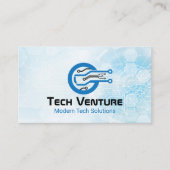 Modernes Computer Science Tech-Logo Visitenkarte (Vorderseite)