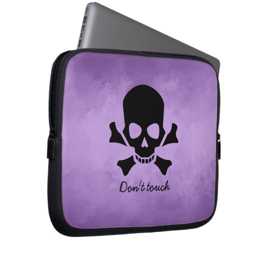 Modernes Computerschläfchen, keine Touch, Skull-De Laptopschutzhülle (Vorne Rechts)