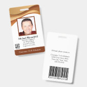 Modernes Computersoftware-Unternehmen Gold Brown I Ausweis (Vorder- & Rückseite)