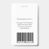 Modernes Computersoftware-Unternehmen Reparatur Bl Ausweis (Rückseite)