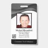 Modernes Computersoftware-Unternehmen Reparatur Bl Ausweis (Vorderseite)