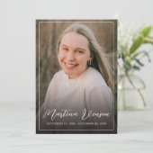 Modernes Condolence Memorial Beileid Beerdigung Fo Dankeskarte (Stehend Vorderseite)