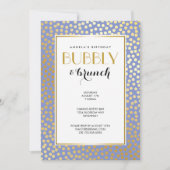 Modernes Confetti Polka Dots Lavender Gold Party Einladung (Vorderseite)