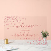 Modernes Confetti-Script-Brautparty Willkommen Blu Acrylschild (Hochzeit)