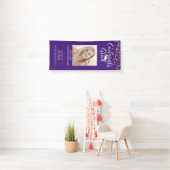 Modernes Confetti Script GLÜCKWUNSCH GRAD Foto Lil Banner (Insitu)
