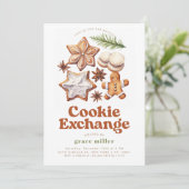 Modernes Cookie Exchange Weihnachtsgebäck Party Einladung (Stehend Vorderseite)