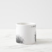 Modernes, cool angesagtes abstraktes Halbtonmuster Espressotasse (Vorderseite)