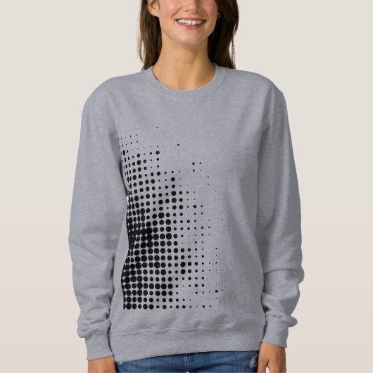 Modernes, cool angesagtes abstraktes Halbtonmuster Sweatshirt (Vorderseite)