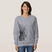 Modernes, cool angesagtes abstraktes Halbtonmuster Sweatshirt (Vorne ganz)