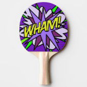Modernes Cool Fun WHAM Comic Book Tischtennis Schläger (Rückseite)