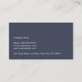 Modernes Cool Kraft Paper Blue Consultant Visitenkarte (Rückseite)