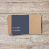 Modernes Cool Kraft Paper Blue Consultant Visitenkarte