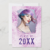 Modernes Cooles 4 Foto Doppelseitiges Rosa Lila Gr Ankündigung (Rückseite)