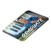 Modernes Cooles Abschluss Ankündigung Foto W Magnet (Linke Seite)