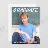 Modernes Cooles Abschluss Ankündigung Foto WT (Vorne/Hinten)