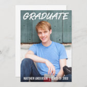 Modernes Cooles Abschluss Ankündigung Foto WT (Vorne/Hinten)