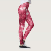 Modernes, Cooles Abstraktes Magenta-Marbella-Muste Leggings (Rechts)
