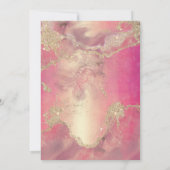 Modernes cooles Aquarellgold süß 16 Einladung (Rückseite)