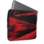 Modernes, cooles Bewegungskonzept in Rot und Schwa Laptopschutzhülle (Vorne Rechts)