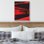 Modernes, cooles Bewegungskonzept in Rot und Schwa Leinwanddruck (Insitu (Schlafzimmer))