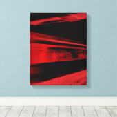 Modernes, cooles Bewegungskonzept in Rot und Schwa Leinwanddruck (Insitu (Holzboden))
